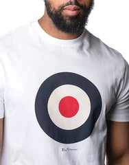 Ben Sherman Mens White Target T-Shirt