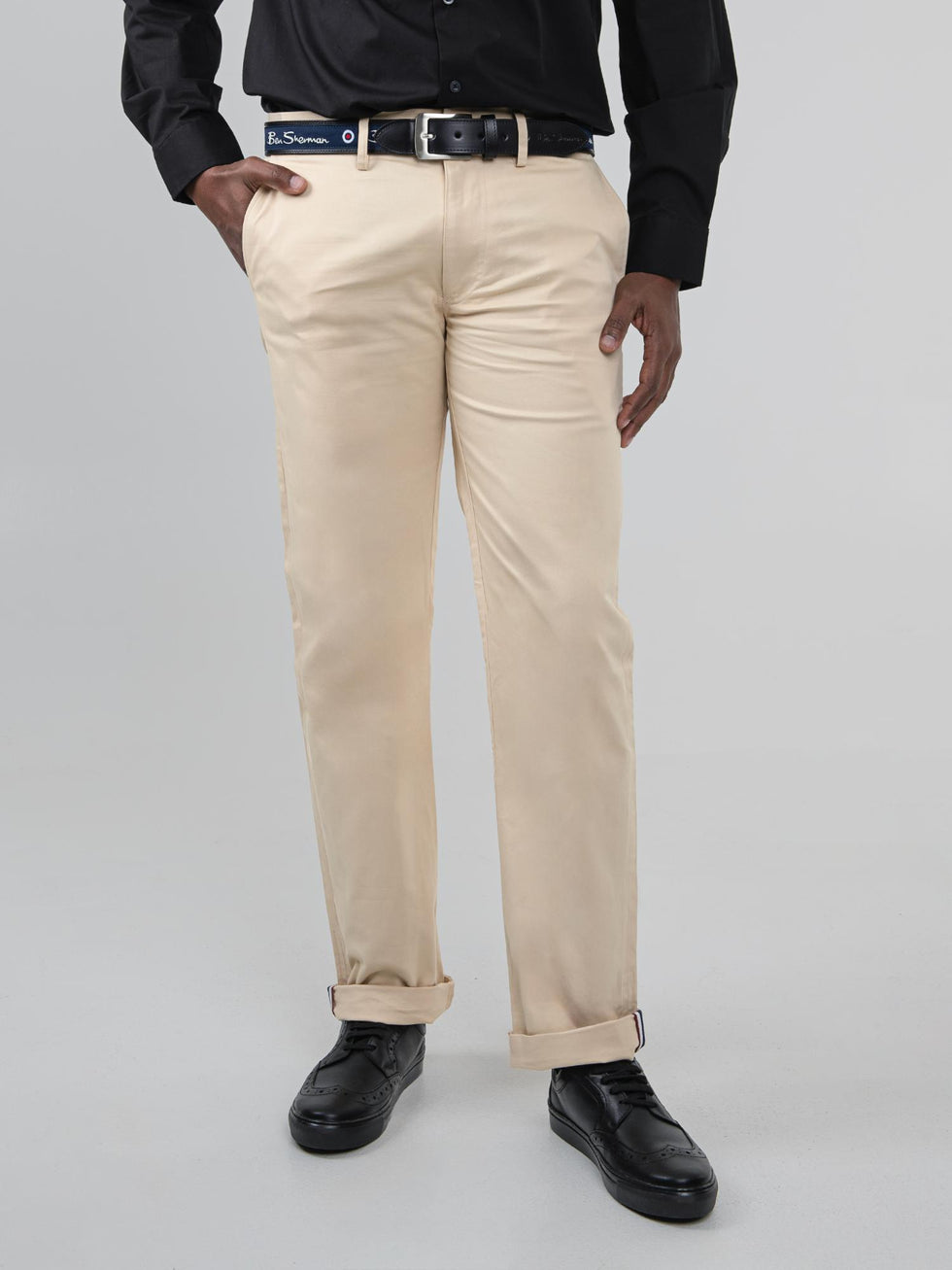 Ben Sherman Mens Straight Fit Chinos In New Wheat