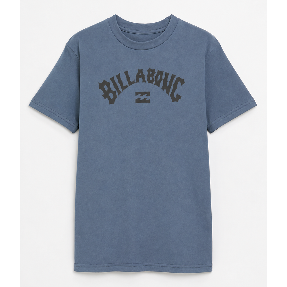 Billabong Mens Arch Wave Short Sleeve T-Shirt In Slate Blue