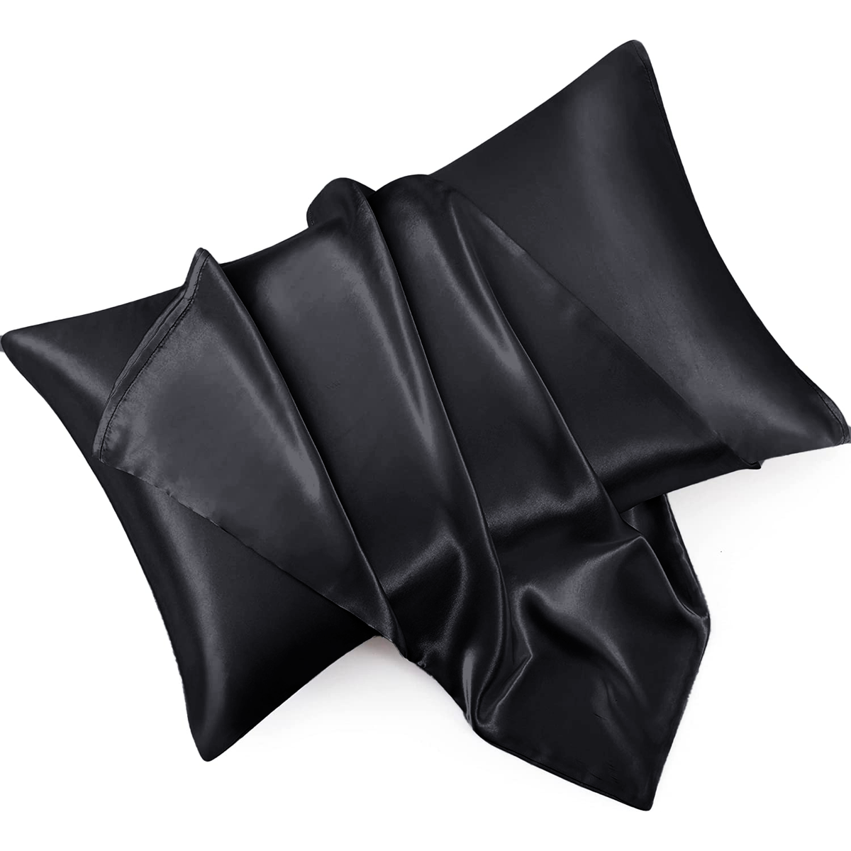 Cotton Co Satin Pillow Cases In Black