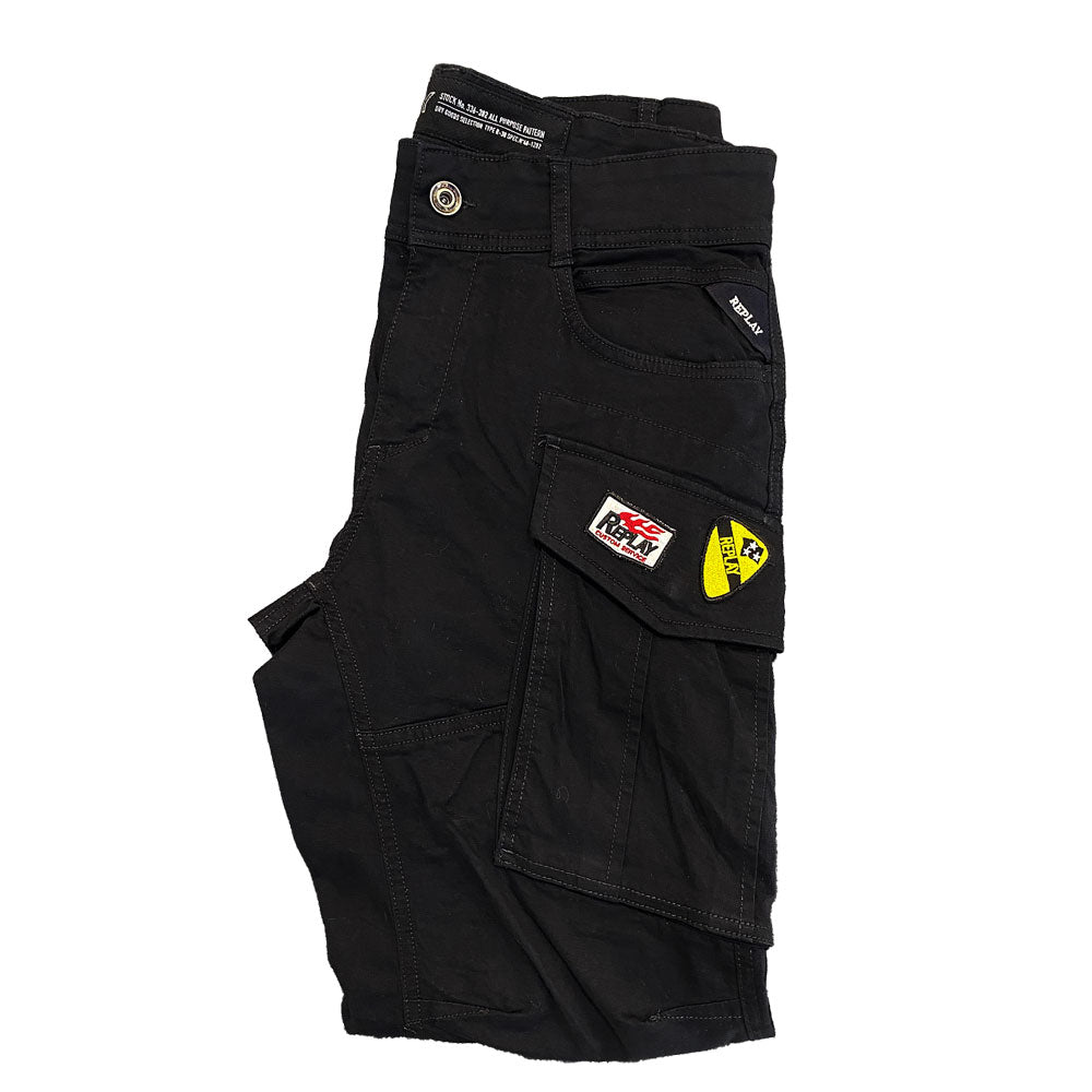 Replay Mens 098 Cargo Pants In Black