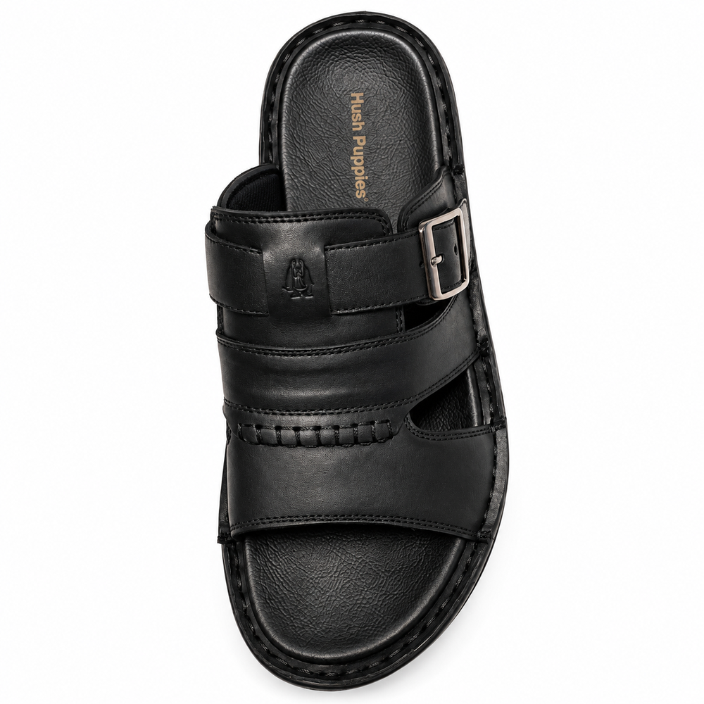 Hush Puppies Mens Gerrie Nubuck Sandals In Black