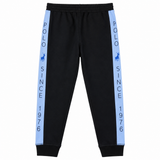 Polo Boys Brandon Cut & Sew Printed Joggers In Black