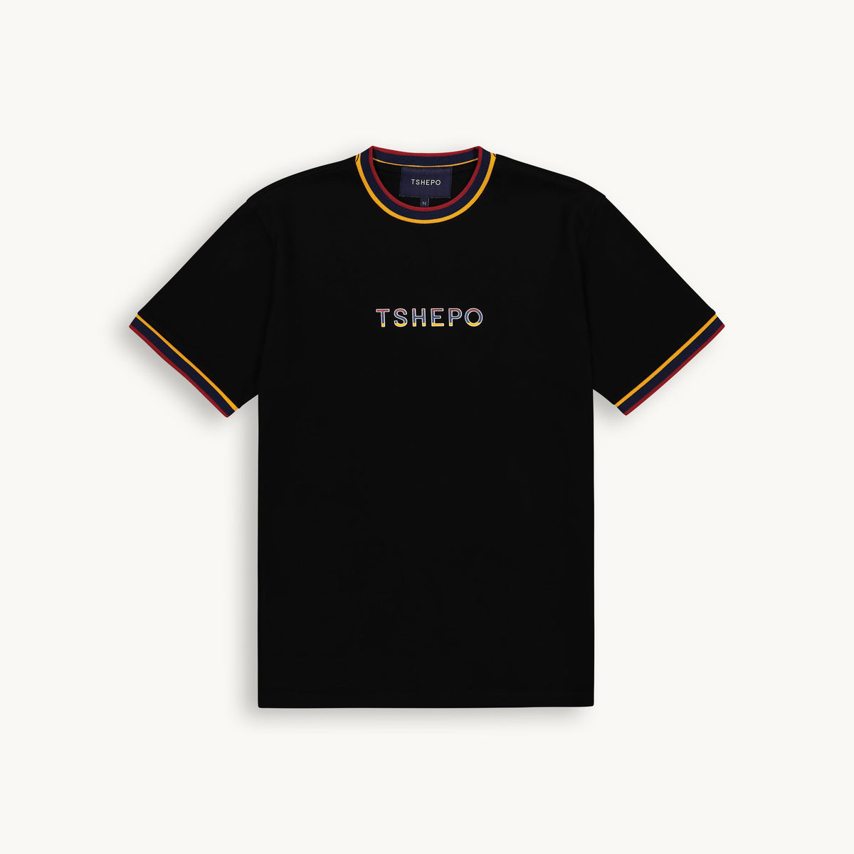 Tshepo Jeans Unisex Flag Ribbed T-Shirt In Black
