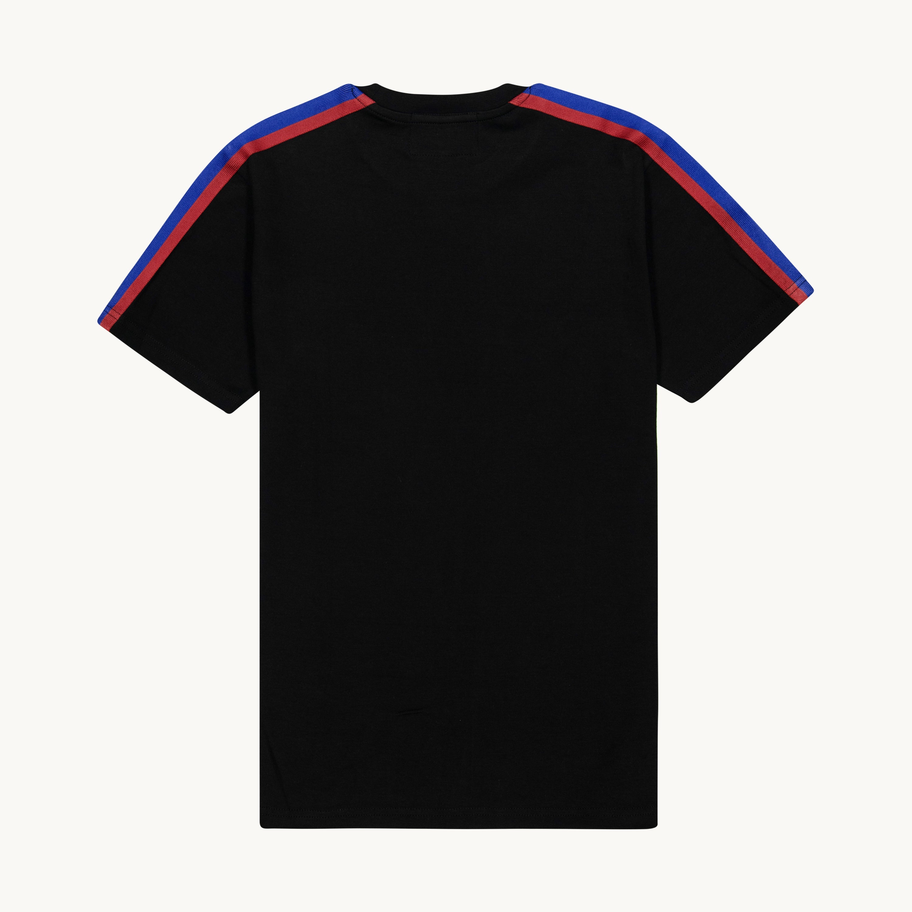 Tshepo Jeans Flag Shoulder Tape T-Shirt Black
