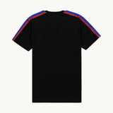 Tshepo Jeans Flag Shoulder Tape T-Shirt Black