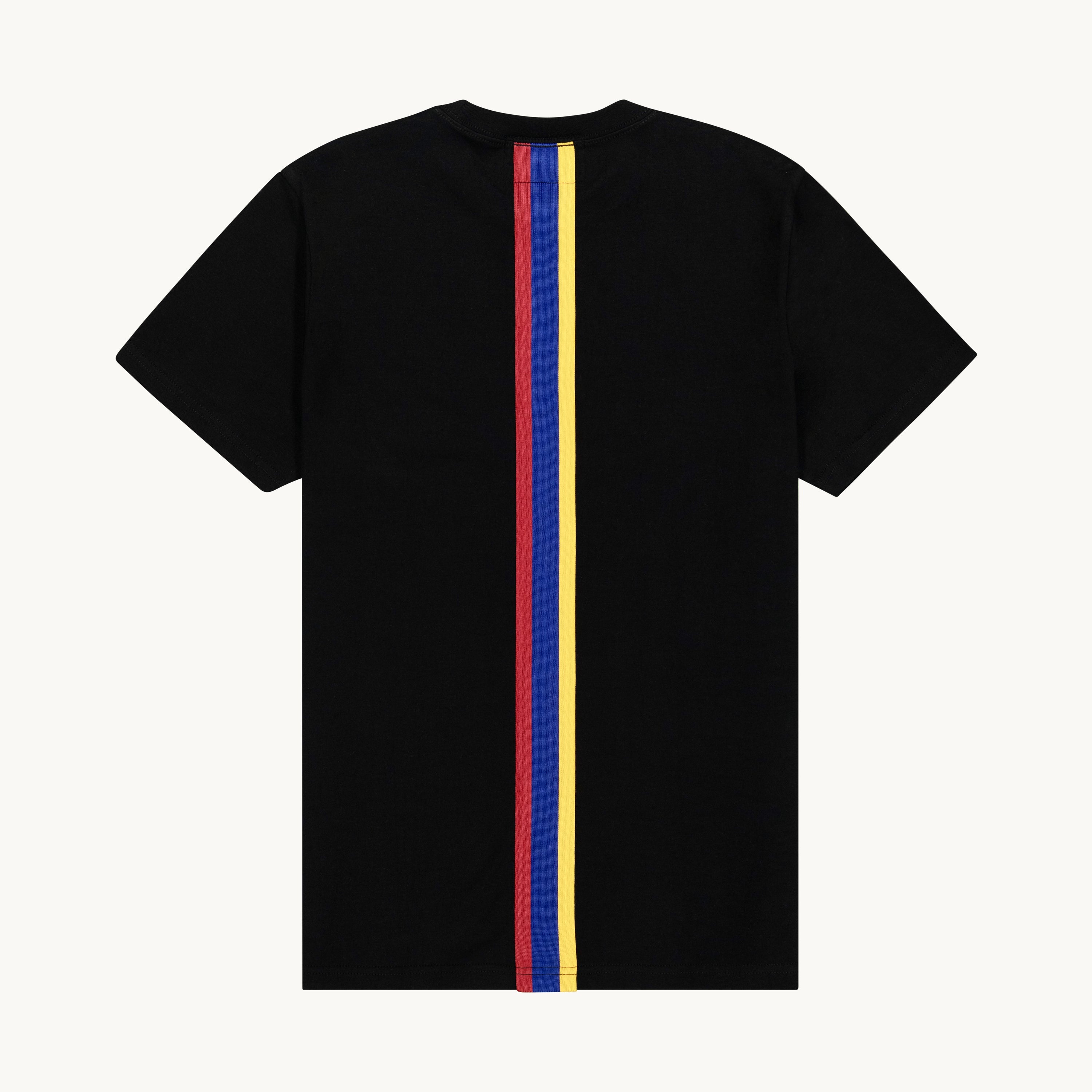 Tshepo Jeans Flag Stripe T-Shirt Black