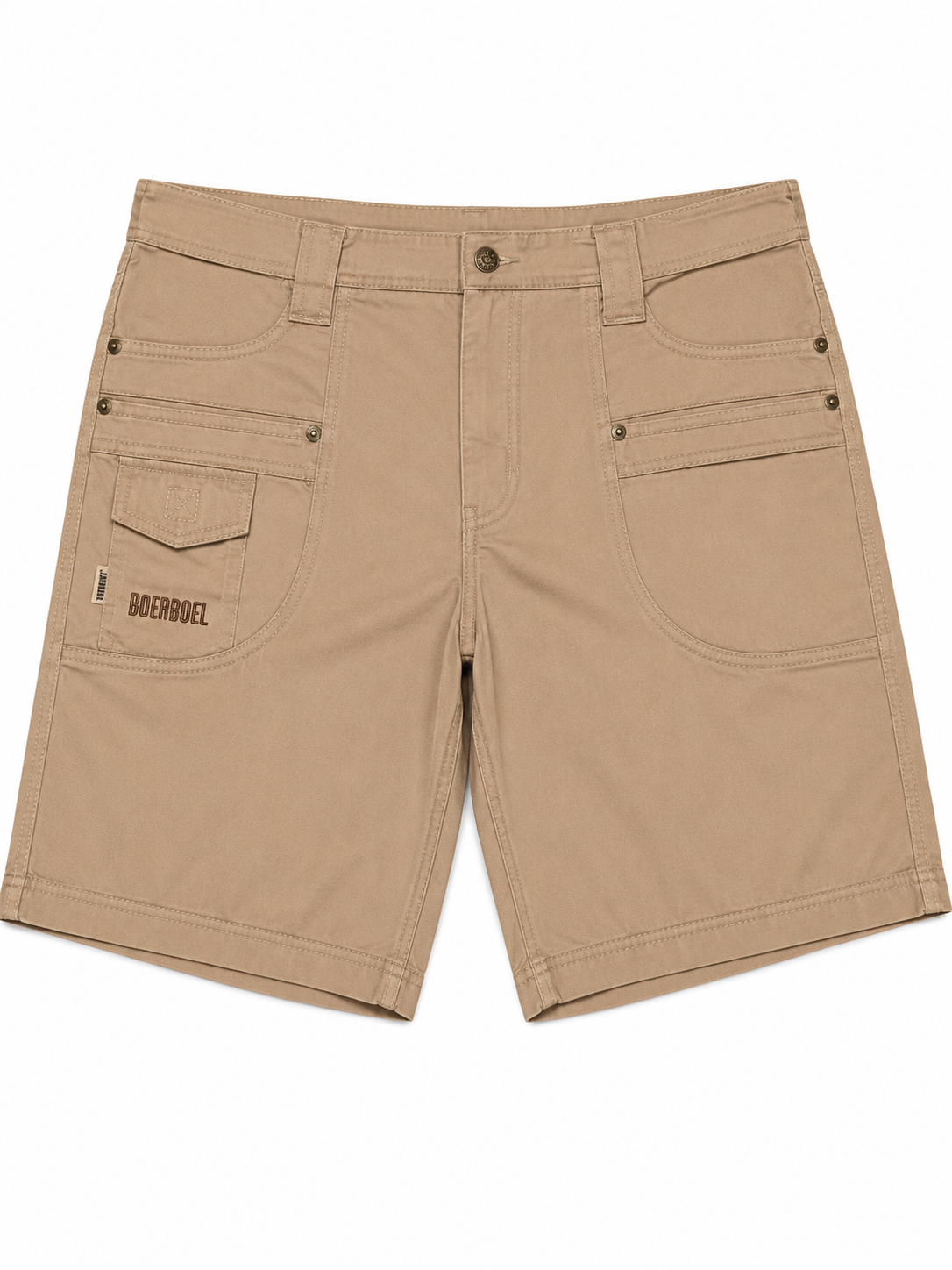 Boerboel Mens Adjustable Kalahari Shorts In Bark