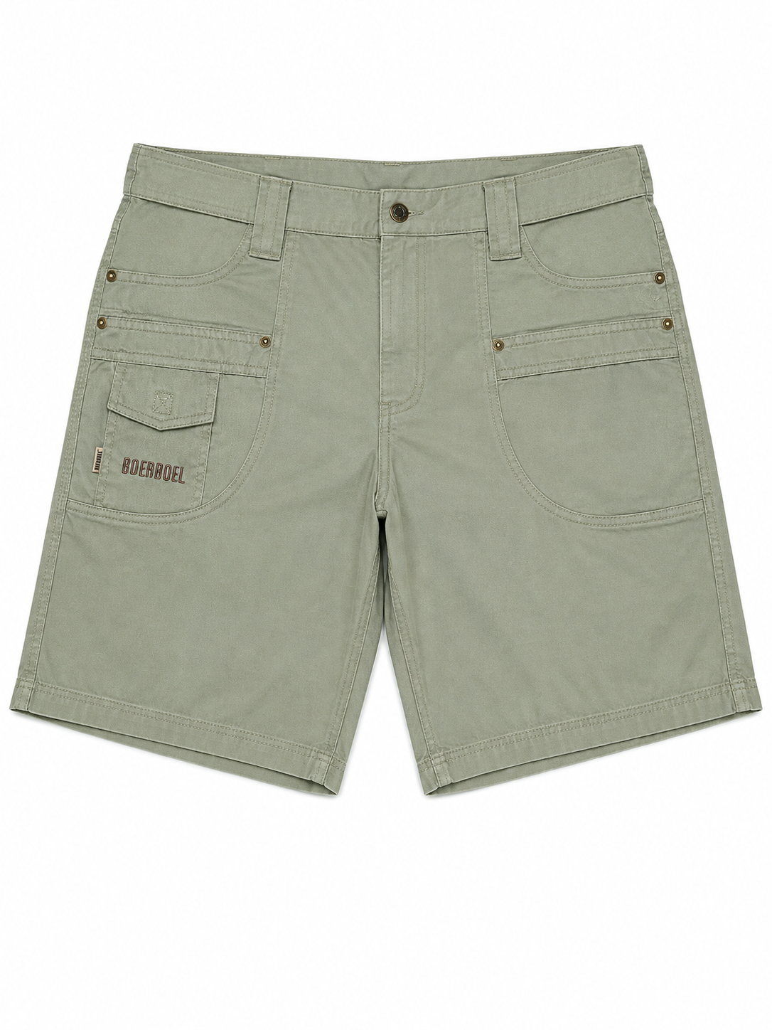 Boerboel Mens Adjustable Kalahari Shorts In Olive