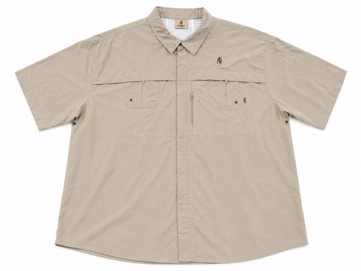 Boerboel Mens Gariep Short Sleeves Shirt In Khaki