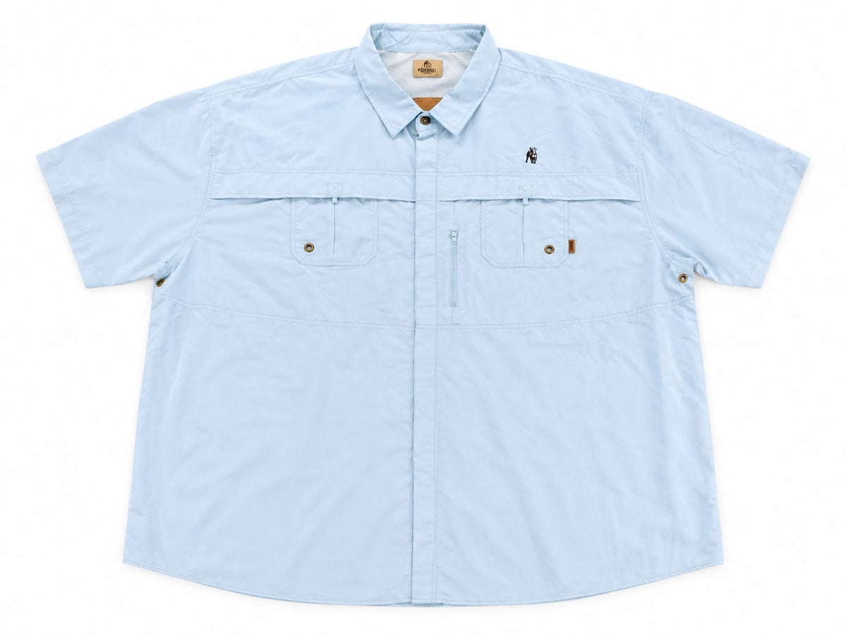Boerboel Mens Gariep Short Sleeves Shirt In Sky Blue