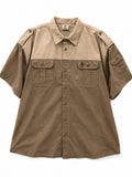 Boerboel Mens Kalahari Short Sleeves Shirt In Bark/Putty