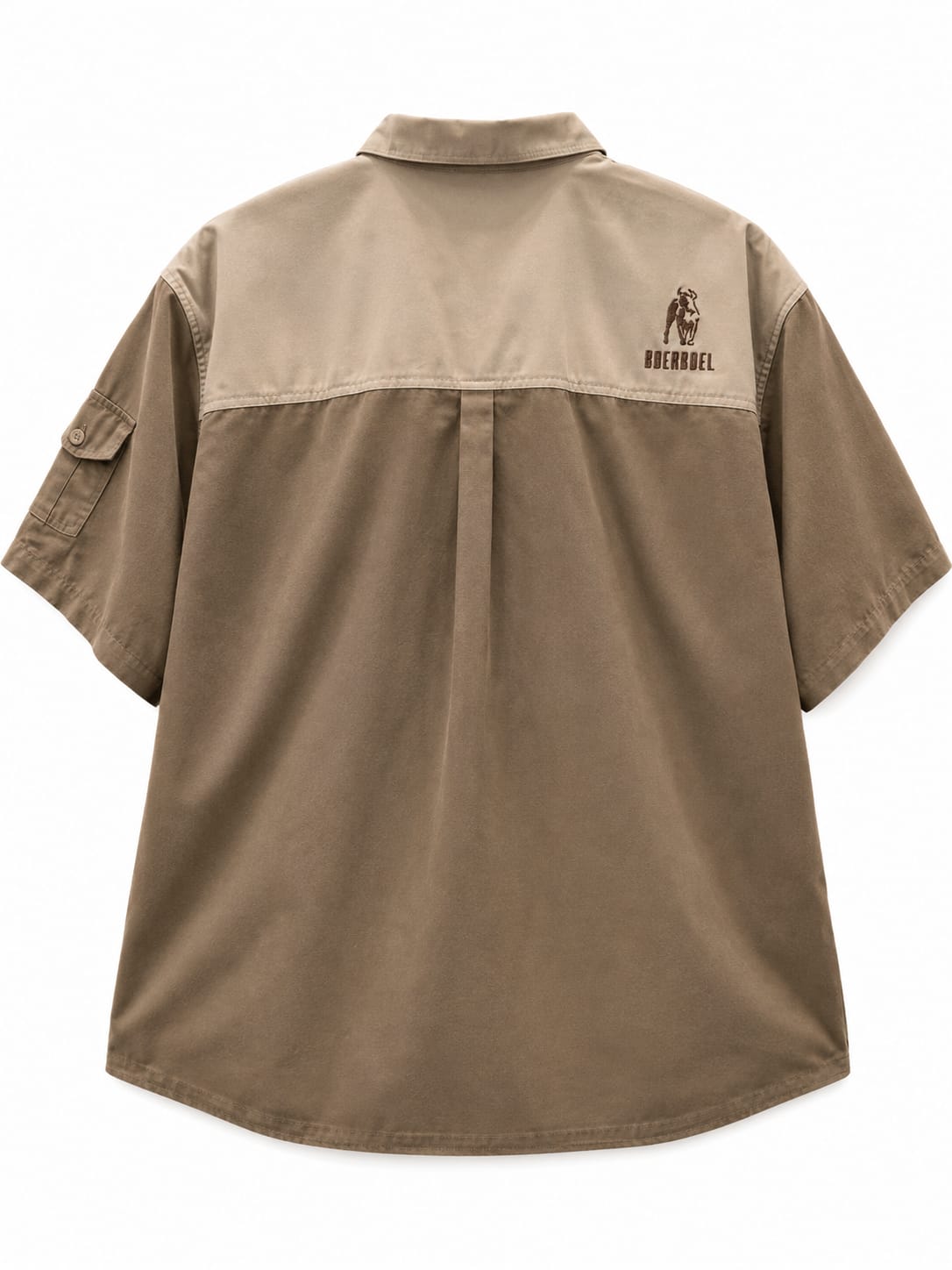 Boerboel Mens Kalahari Short Sleeves Shirt In Bark/Putty