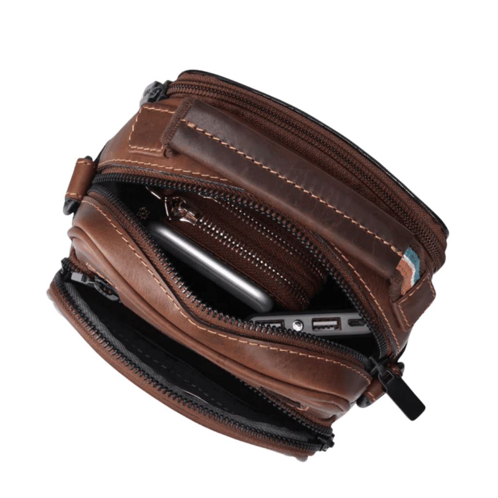 Brando James Gents Organiser with Hand In Brown