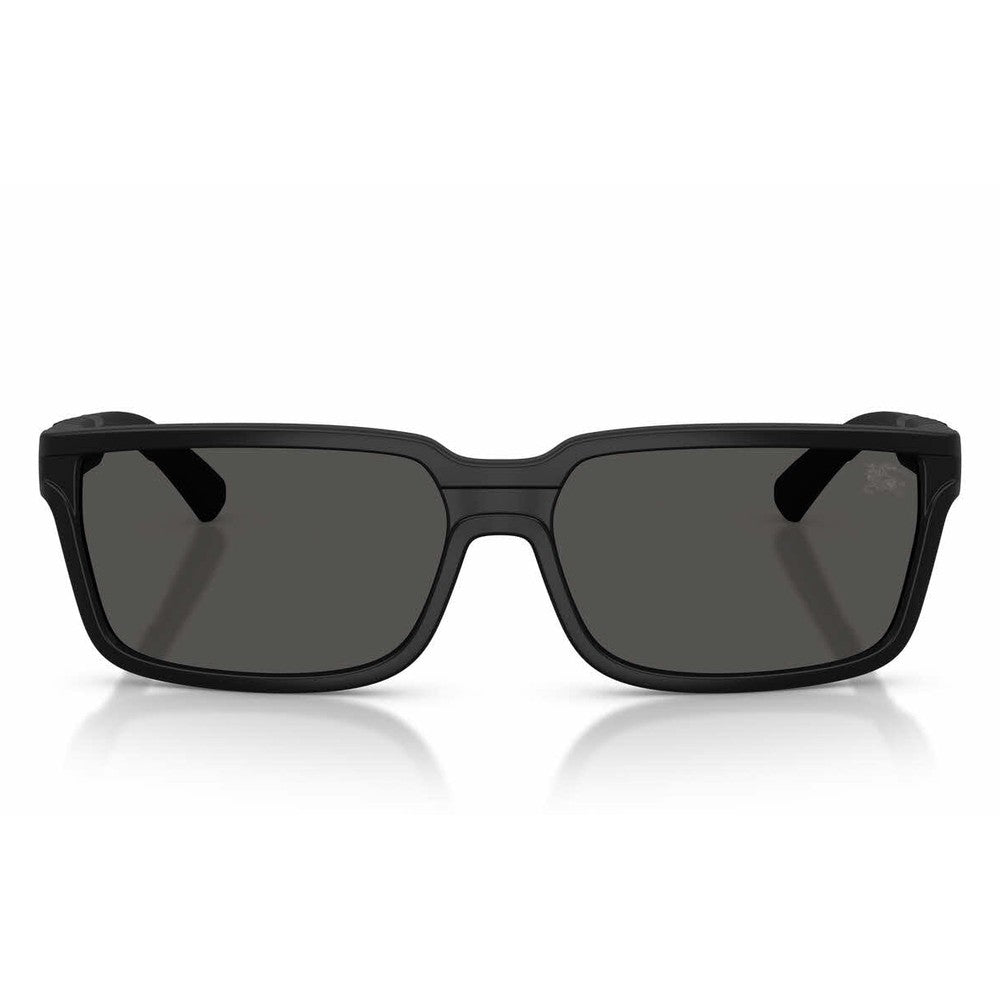 Burberry Mens Full-Rim Rectangular Sunglasses In Matte Black/Dark Grey