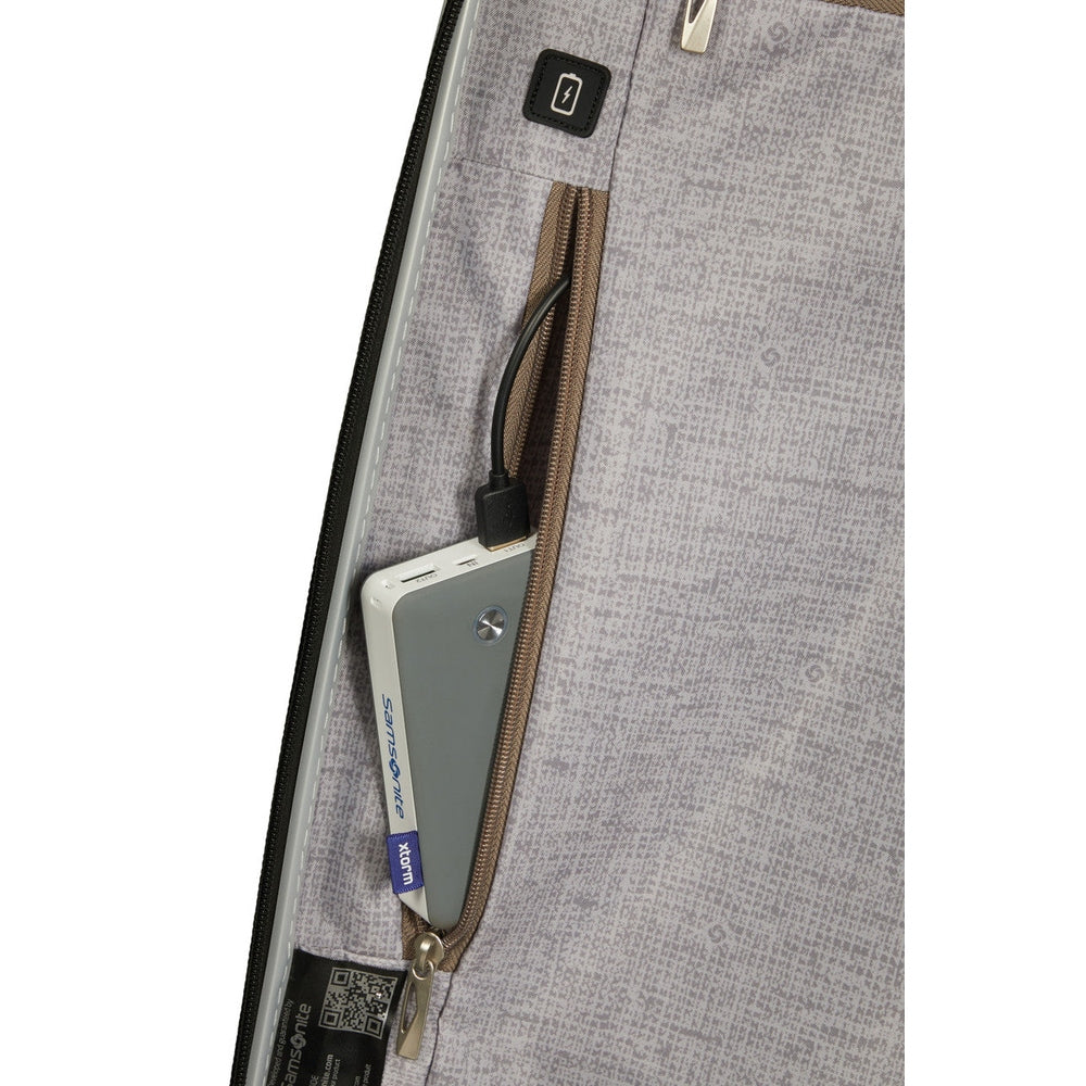 Samsonite C Lite Spinner Trolley Bag In Off White