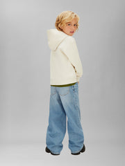 Calvin Klein Boys Light Monologo Hoodie In Beige