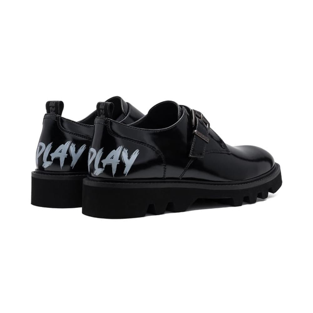 Replay Mens Canver Print Shoes In Black