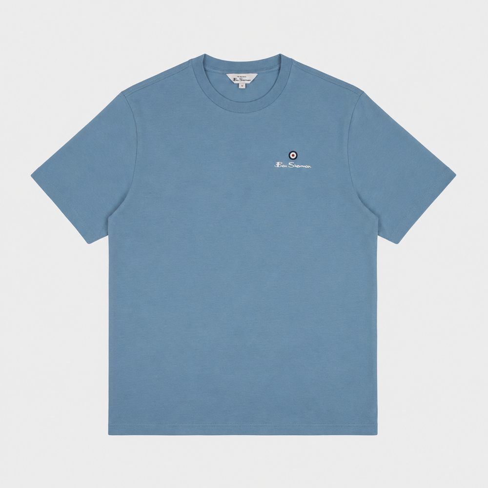 Ben Sherman Entry Target Print Crew Neck T-Shirt In Blue