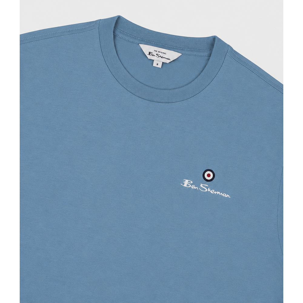 Ben Sherman Entry Target Print Crew Neck T-Shirt In Blue
