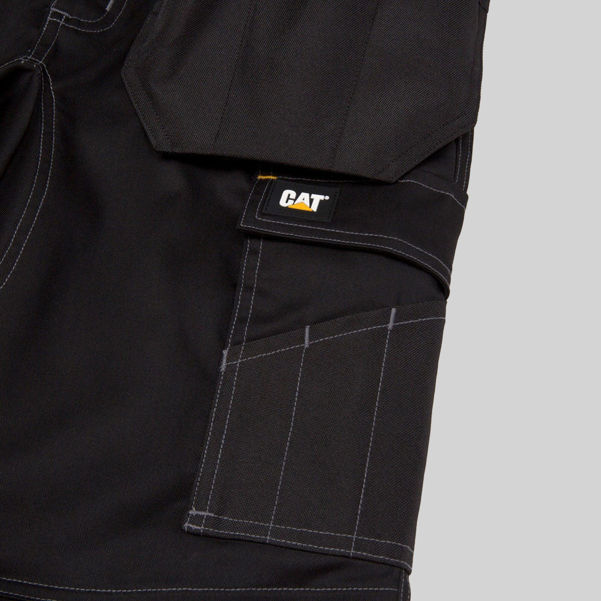 Caterpillar Mens Essential Knee Pocket Stretch Trouser In Black
