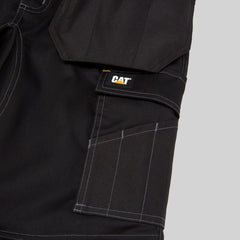 Caterpillar Mens Essential Knee Pocket Stretch Trouser In Black