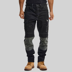 Caterpillar Mens Essential Knee Pocket Stretch Trouser In Black