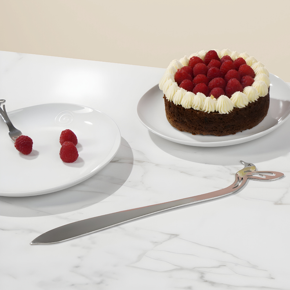 Carrol Boyes Hummingbird Cake Knife In Silver