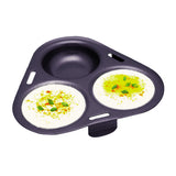 Creative Cooking Triple Egg Poacher In Black