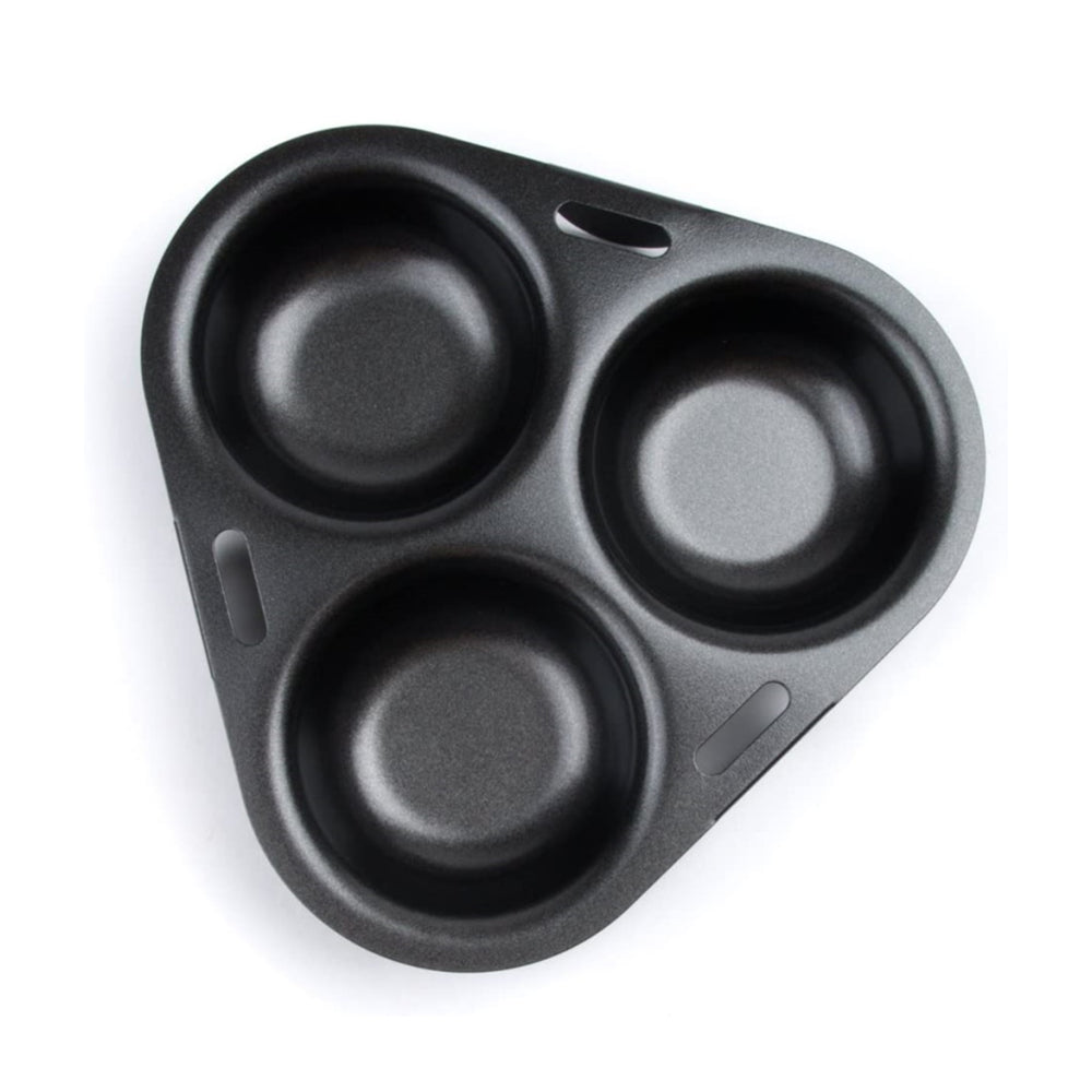 Creative Cooking Triple Egg Poacher In Black