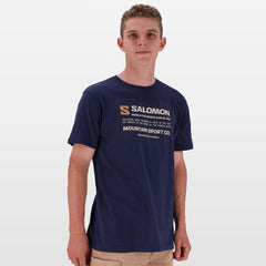 Salomon Mens Chiyo Short Sleeve Blue Nights Tee