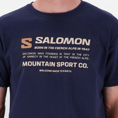 Salomon Mens Chiyo Short Sleeve Blue Nights Tee