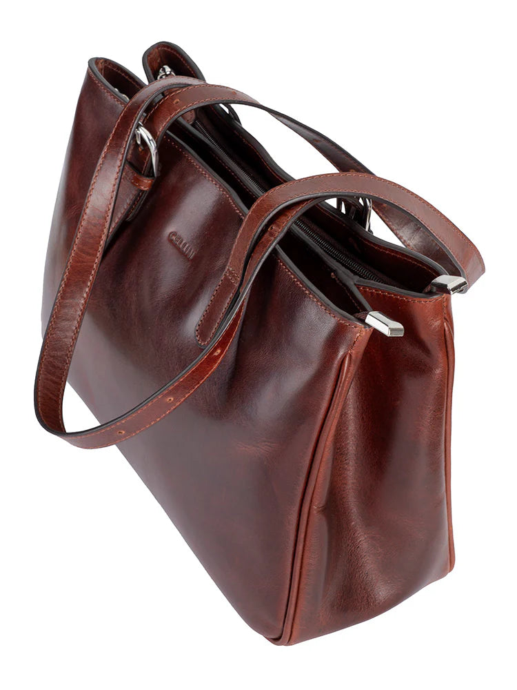 Cellini Diva Havana Shopper In Brown