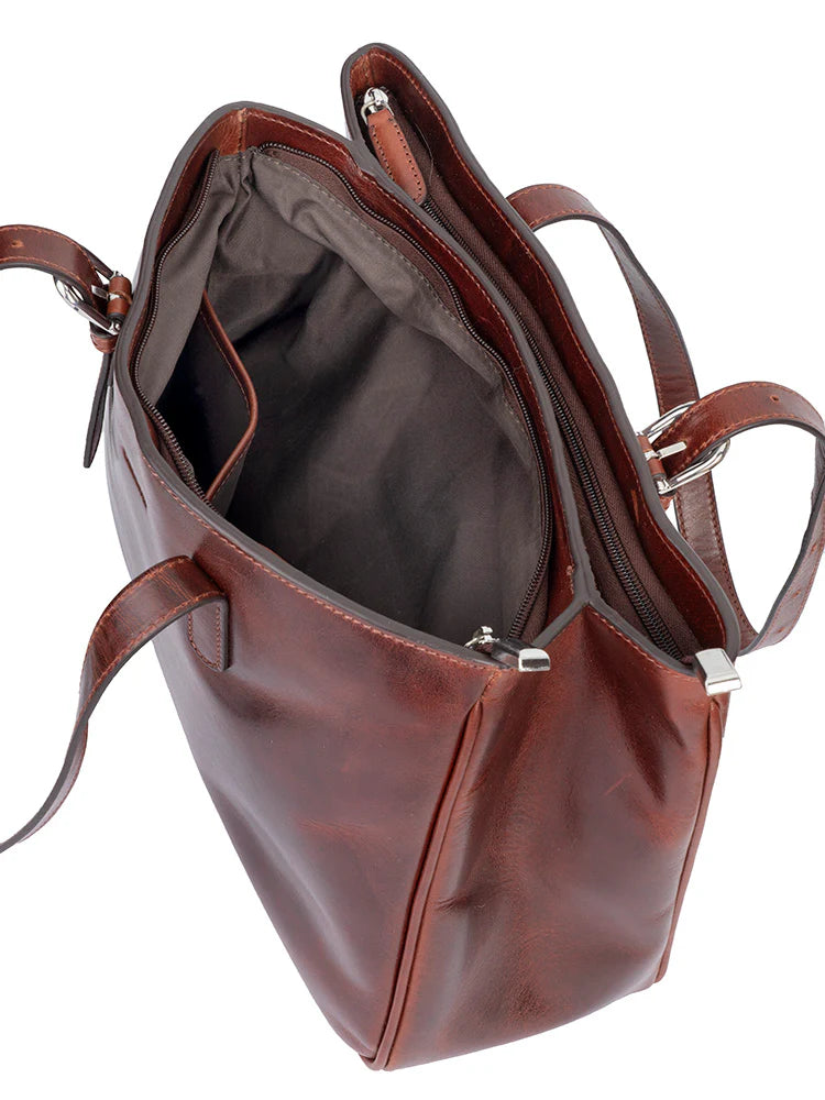 Cellini Diva Havana Shopper In Brown