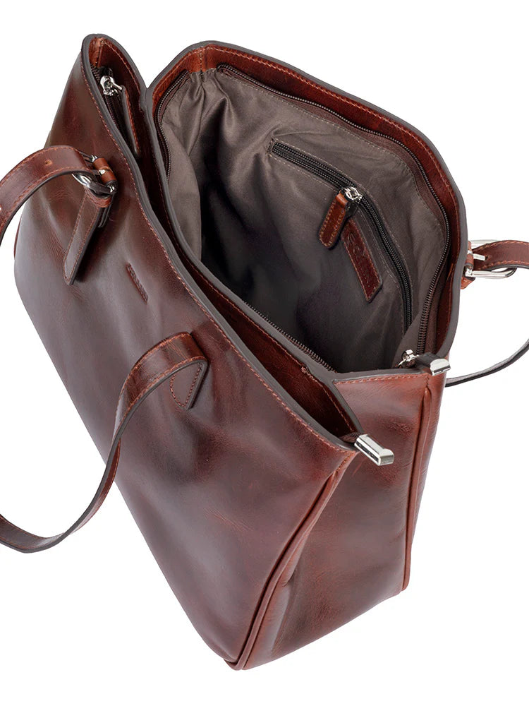 Cellini Diva Havana Shopper In Brown
