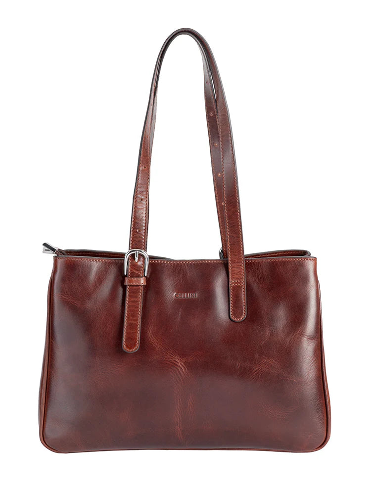 Cellini Diva Havana Shopper In Brown