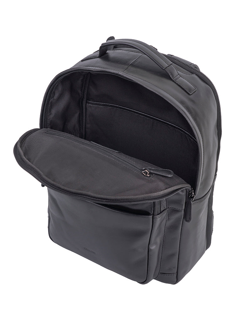 Cellini Leather Backpack In Black