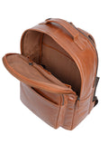 Cellini Leather Backpack In Tan
