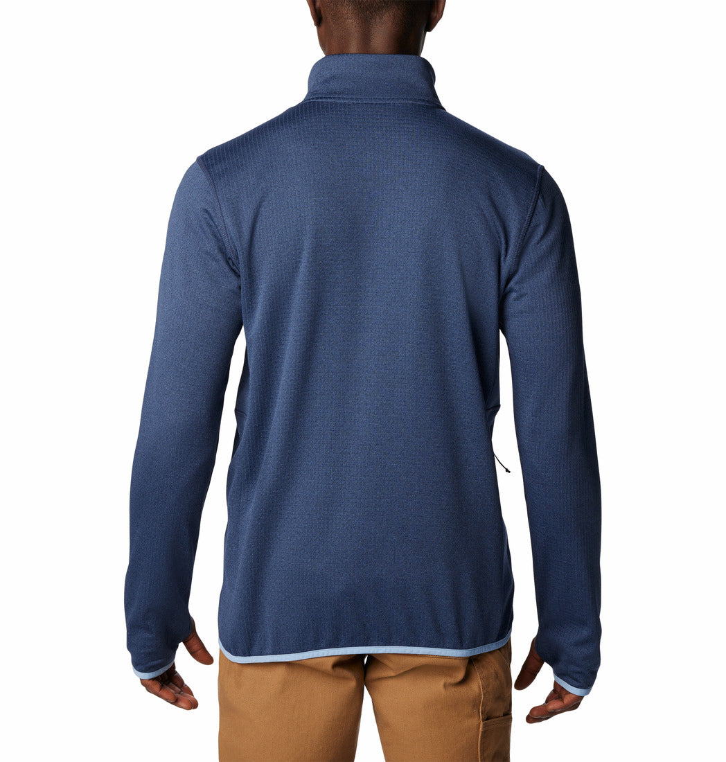 Columbia Mens Park View Fullzip Fleece Top In Blue