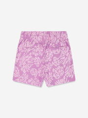 Converse Girls Floral Jacquard Shorts In Grape