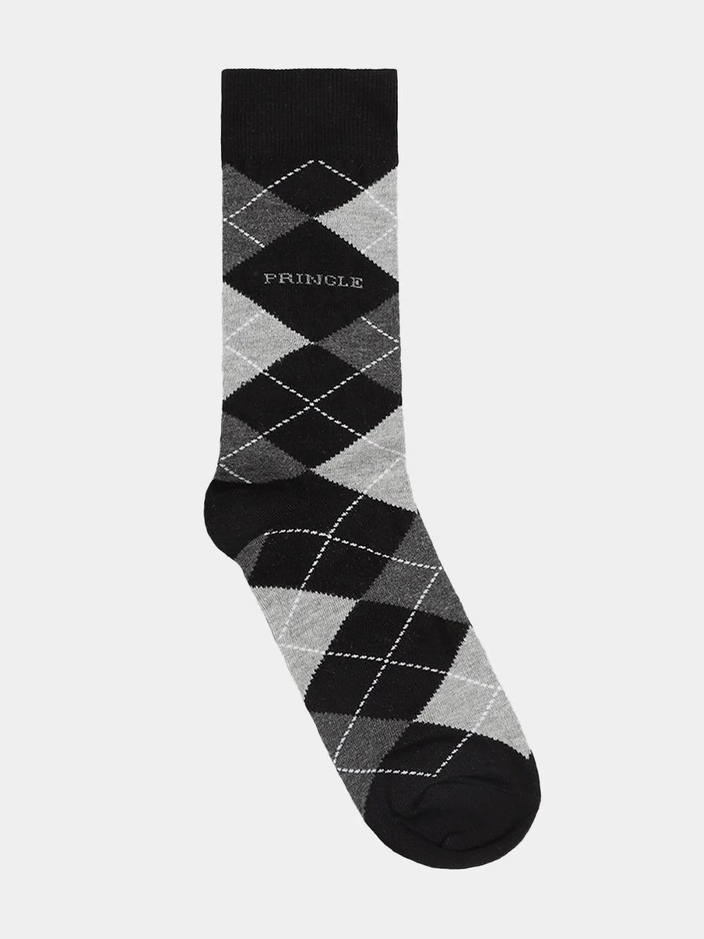 Pringle Mens Core Argyle Socks in Black