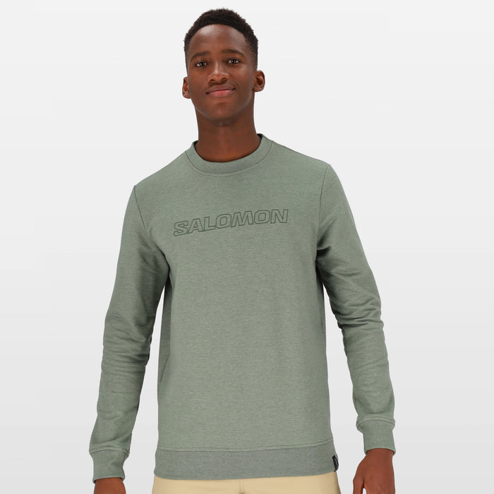 Salomon Wnf8834 Mens Core Crew Fleece Pullover Olive