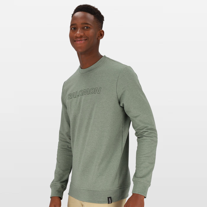 Salomon Wnf8834 Mens Core Crew Fleece Pullover Olive