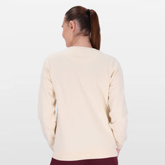 Salomon Womens Core Crew Fleece Top Chalk