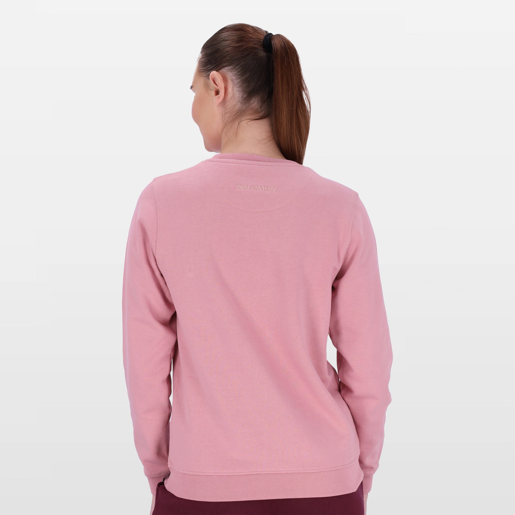 Salomon Womens Core Crew Fleece Top Pink