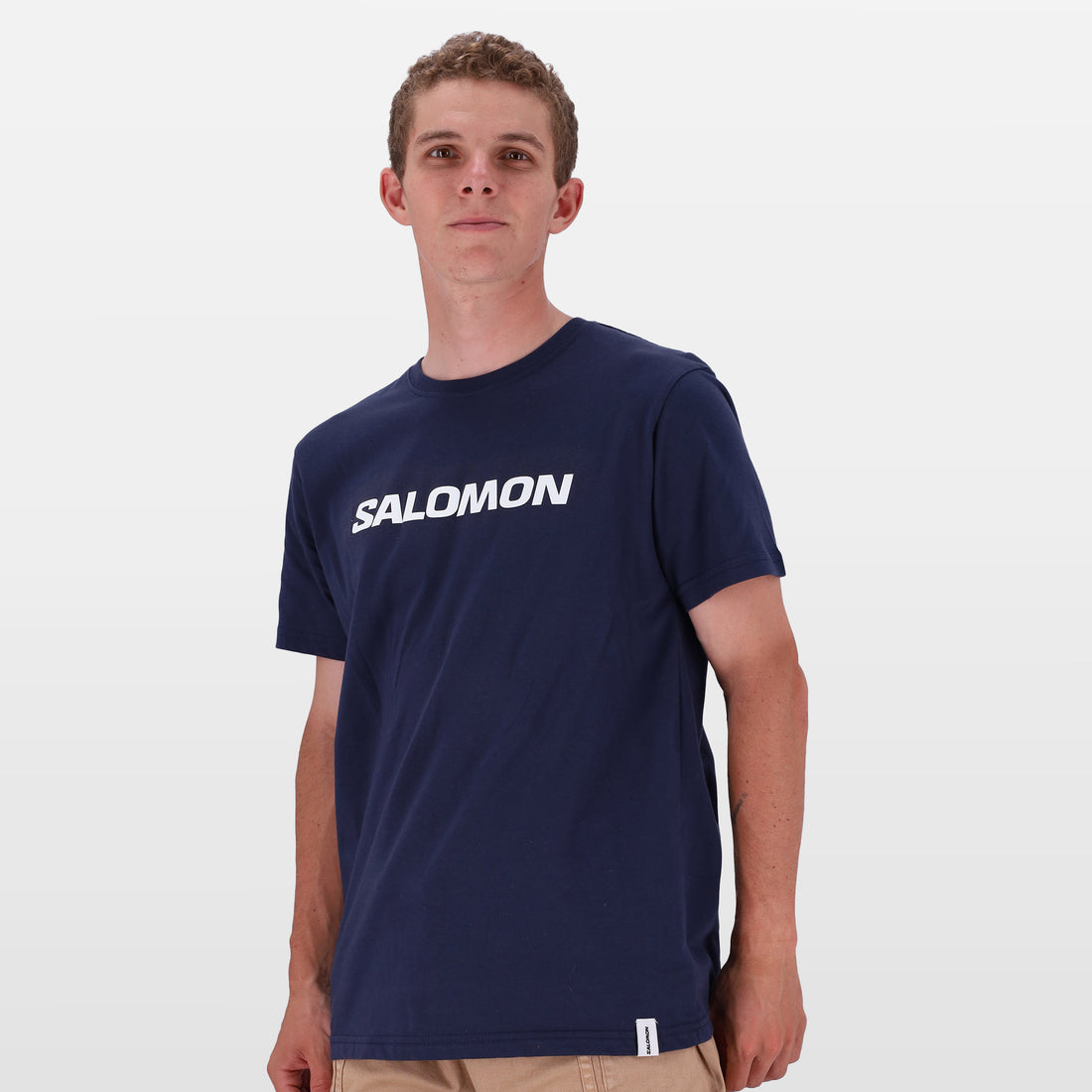 Salomon Mens Core Logo Short Sleeves T-Shirts In Blue Nights