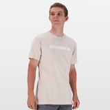 Salomon Mens Core Logo Short Sleeves T-Shirts In Pumice Stone