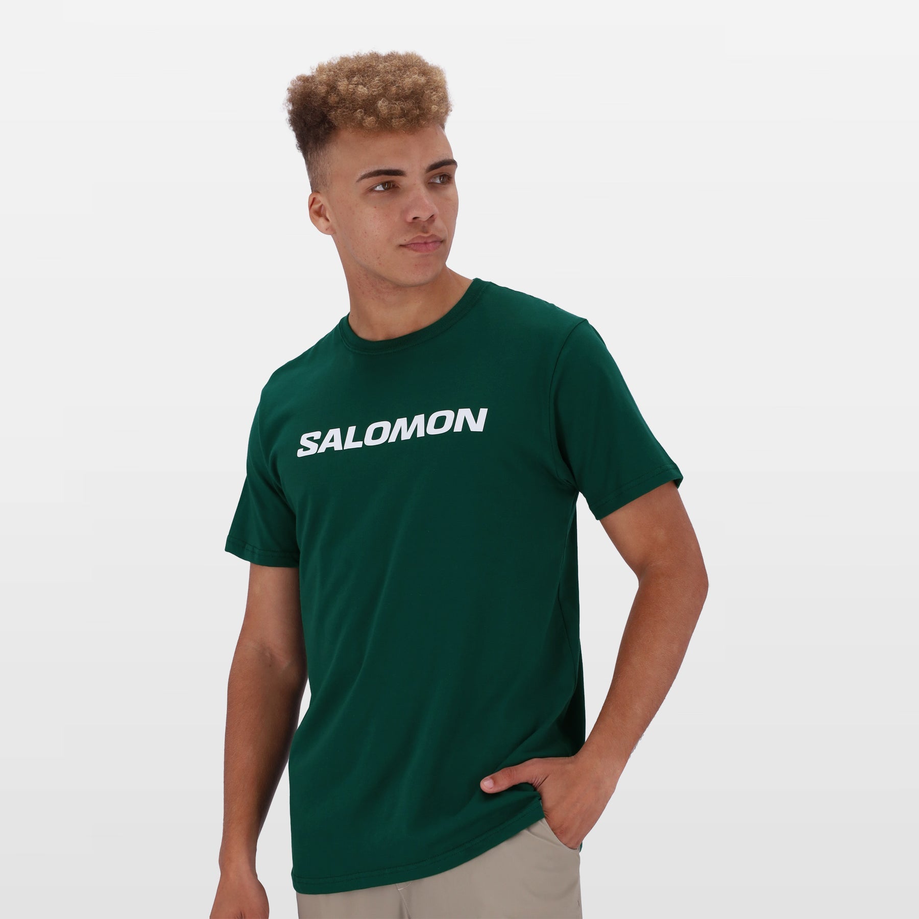 SALOMON WML0150 CORE LOGO SS TEE M DEEP EMERALD