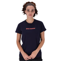 Salomon Sll8970 Womens Core Logo Ss Tee Navy