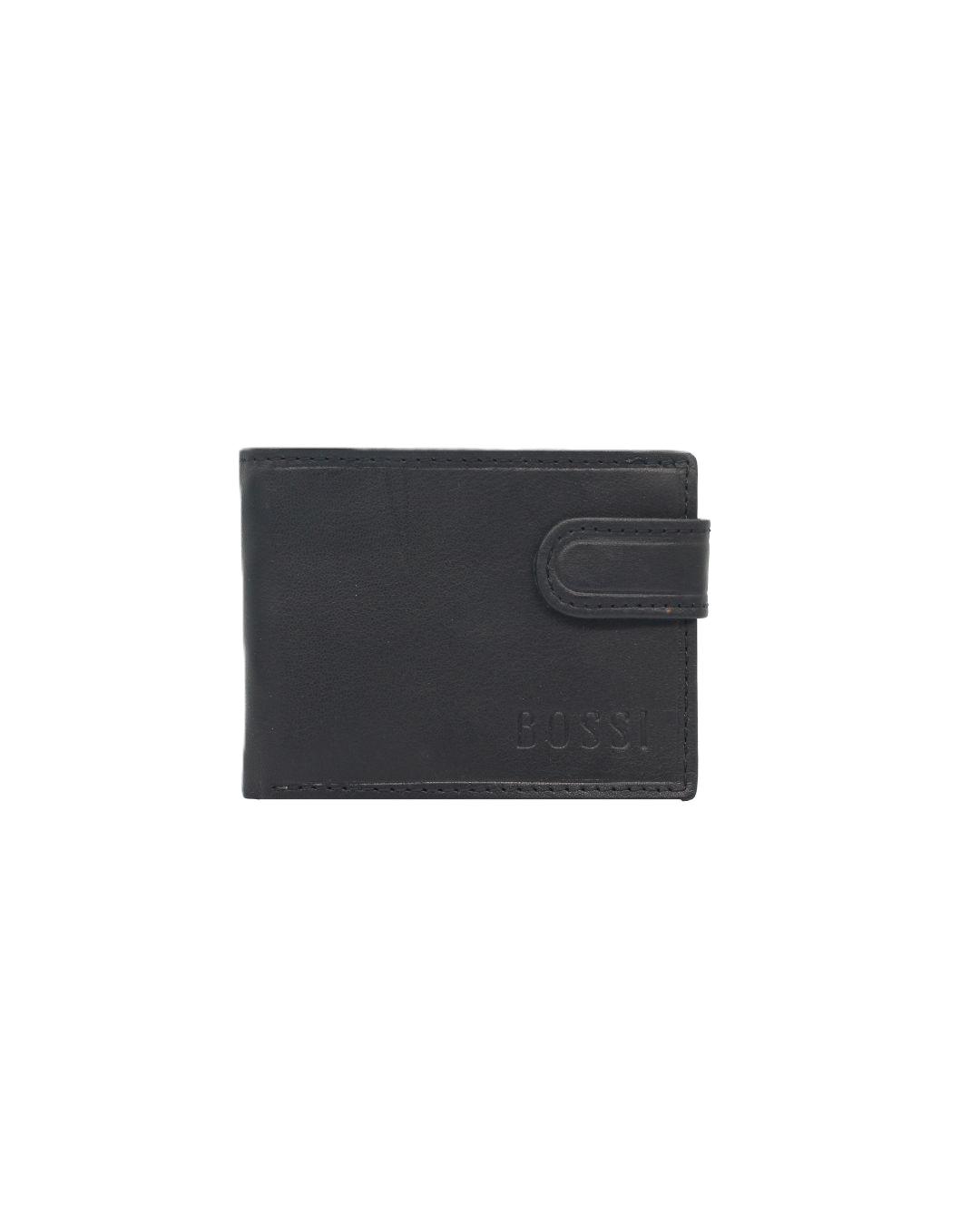 Bossi Mopane Leather Exec Bifold with Tab Wallet In Black